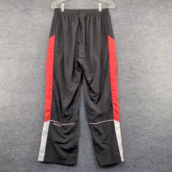 Reebok Men's Athletic Track Pants Black Medium Drawstring Waistband Ankle Zip - Picture 6 of 12